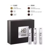 Набор для окрашивания бровей HD Premium henna, BRUNETTE