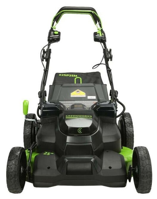 Аккумуляторная самоходная газонокосилка Greenworks GC82LM61S. TwinForce, 82v, 61 см, без АКБ и ЗУ - фотография № 13