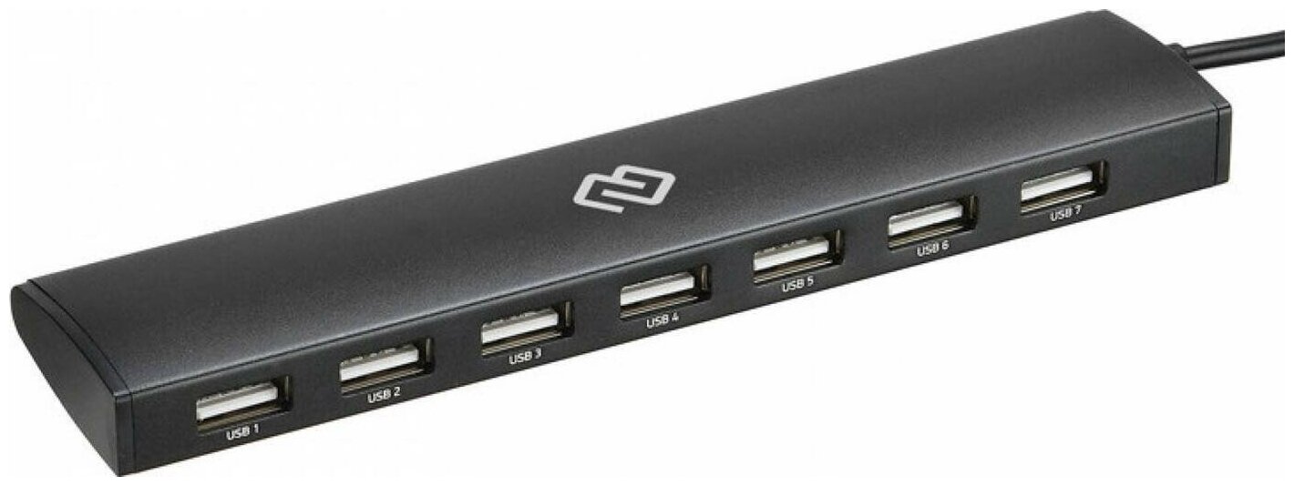 Разветвитель USB-C Digma HUB-7U2.0-UC-B черный