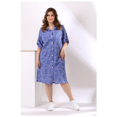 Платье Viotex Бродвей-1, размер 58, индиго (синий)