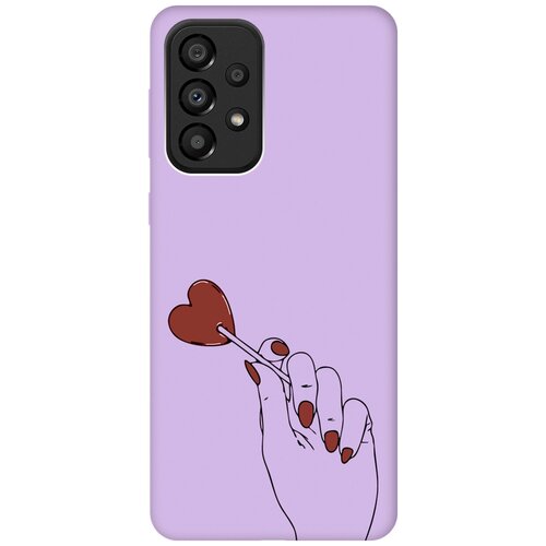 Силиконовый чехол на Samsung Galaxy A33 5G, Самсунг А33 5Г Silky Touch Premium с принтом Heartbreaker сиреневый матовый soft touch силиконовый чехол на samsung galaxy a33 5g самсунг а33 5г с 3d принтом relax for corgi черный