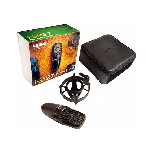 SHURE PGA27-LC Конденсаторный микрофон кардиоидный с большой диафрагмой и боковым приёмом 20-20000 Гц MaxSPL 145 дБ разъем XLR 1935500₽