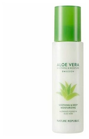 Nature Republic Aloe Vera Soothing and Moisture 90% Emulsion Увлажняющая эмульсия для лица c 90% алоэ вера, 155 мл