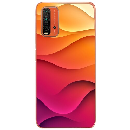 Силиконовый чехол Mcover для Xiaomi Redmi 9T с рисунком Розовые волны силиконовый чехол mcover для xiaomi mi 12 pro с рисунком розовые волны