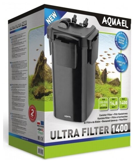 Фильтр внешний AQUAEL ULTRA FILTER 1400 для аквариума 250 - 500 л (1400 л/ч, 14.8 Вт, h = 170 см) - фотография № 3