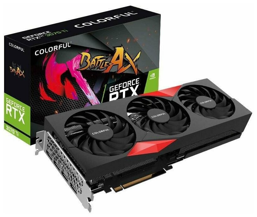 Видеокарта Colorful 8 ГБ (RTX3070Ti-Battle AX OC), rev. 2.0 (LHR)