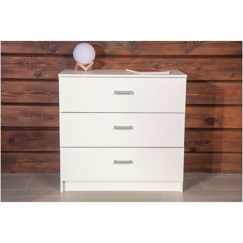 Большой комод с 3 выдвижными ящиками Hesby Chest 2 белый
