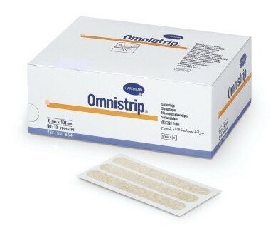 Полоски пластырные Омнистрип (Omnistrip) гипоаллергенные стерильные размером 6 х 101мм, 540684 (упаковка 500шт (50бл х 10шт))