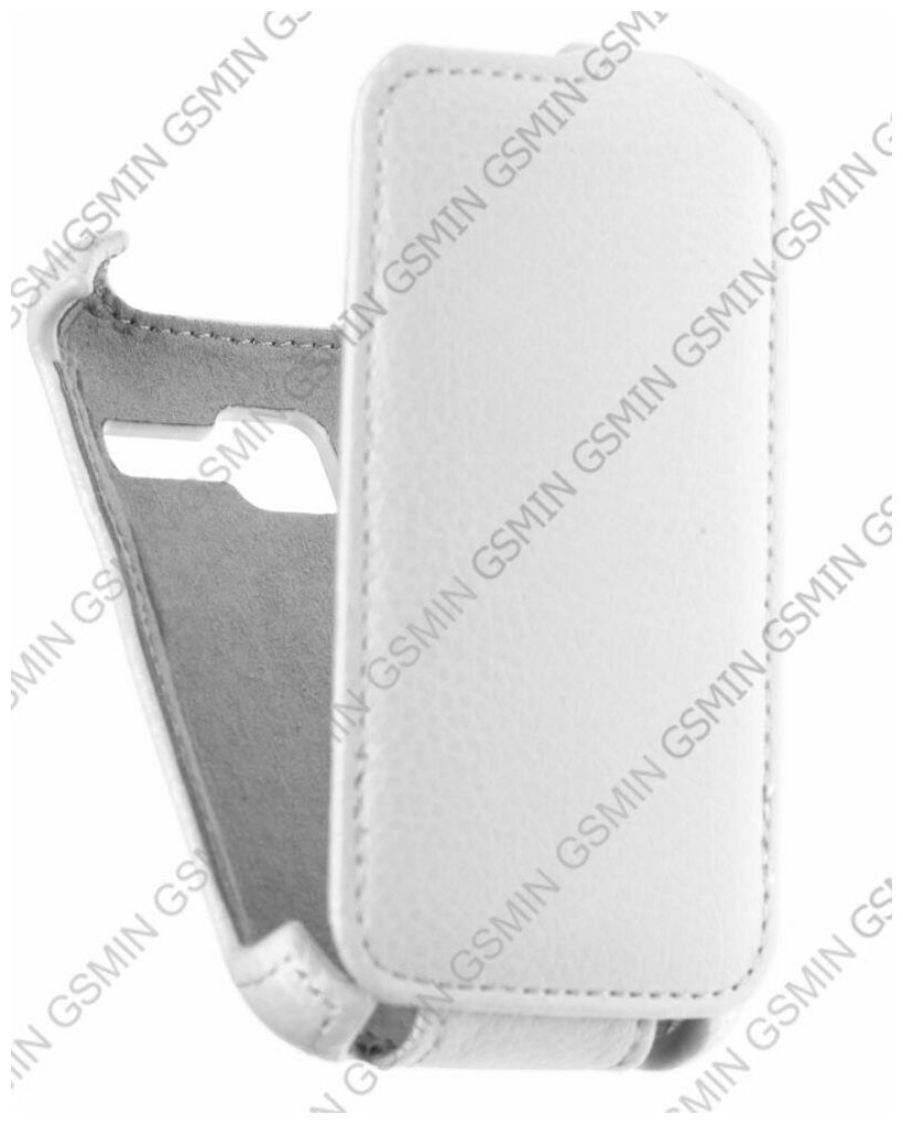 Кожаный чехол для Alcatel One Touch Tribe 3040D / 3041D Armor Case (Белый)