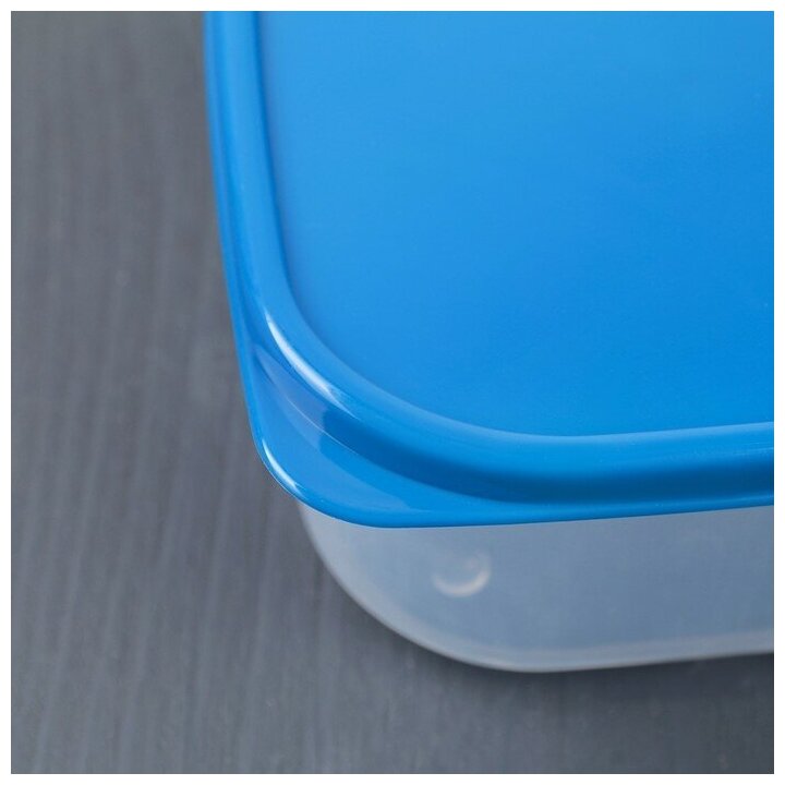 Набор пищевых контейнеров 2шт 0,45; 0,7л квадрат, цвет синий - фотография № 2