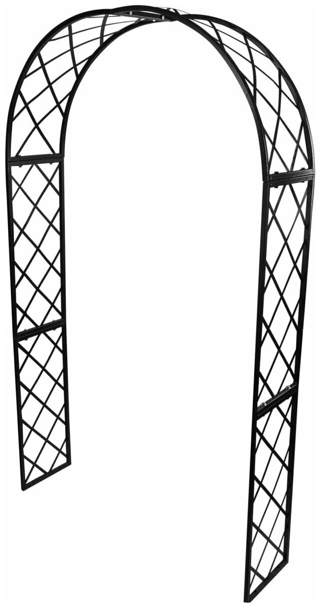Арка садовая «Готика», 232х125х35 см, сталь, цвет чёрный - фотография № 1