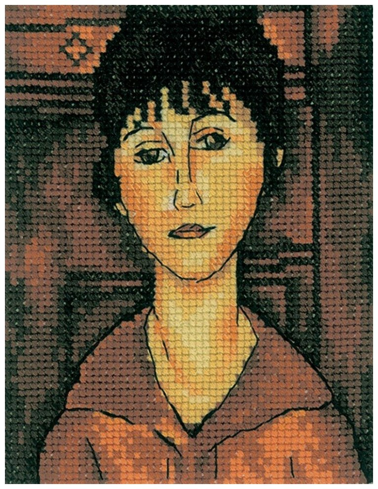 Портрет девушки #EH337 РТО Набор для вышивания 10 x 13 см Счетный крест