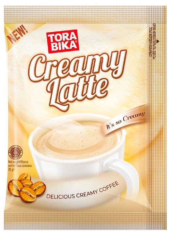 Кофе Torabika, Creamy Latte 3в1, растворимый, арабика, 20шт по 30г — фото 1