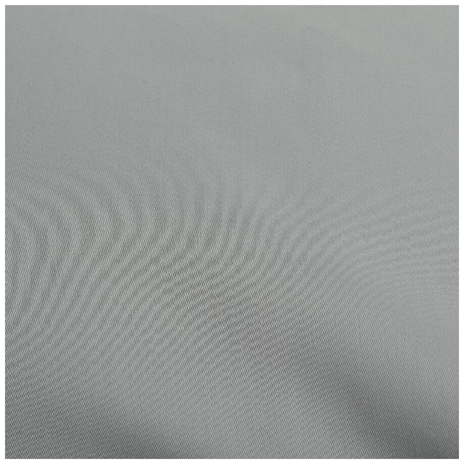 Простыня на резинке из сатина светло-серого цвета из коллекции Essential, 160х200х28 см - фотография № 3