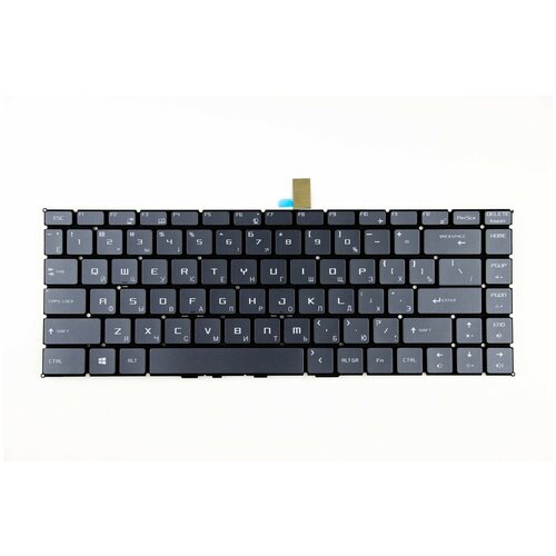 Клавиатура для ноутбука MSI GS65 GS65VR c подсветкой серая PN NSK-FDCBN 9Z NEVBN C0R 3479₽