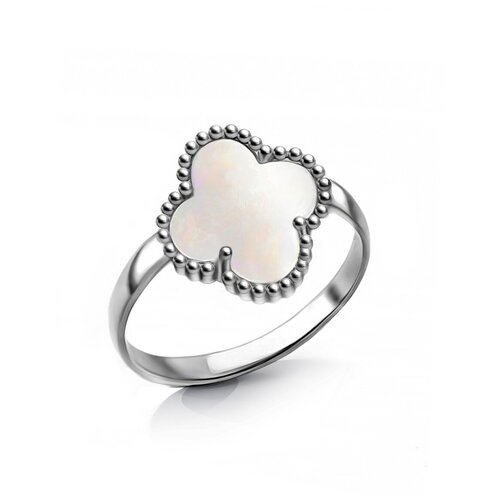 Кольцо из серебра клевер, 18р.