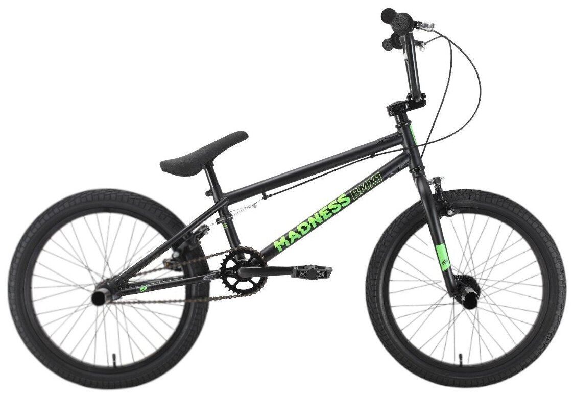 Велосипед STARK Madness BMX 1 - 22г. (черный-зеленый)