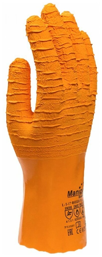 Перчатки защитные латекс Manipula Фишер (L-T-17/CG-948) р.9-9,5 (L),ПС - фотография № 3