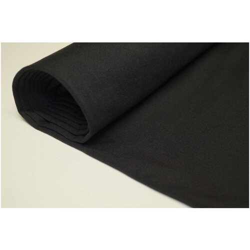 Ткань для шитья одежды и рукоделия. Кулирка с лайкрой цвет Черный, отрез ткани: длина 150см ширина 180см.Кулирная гладь для шитья одежды.