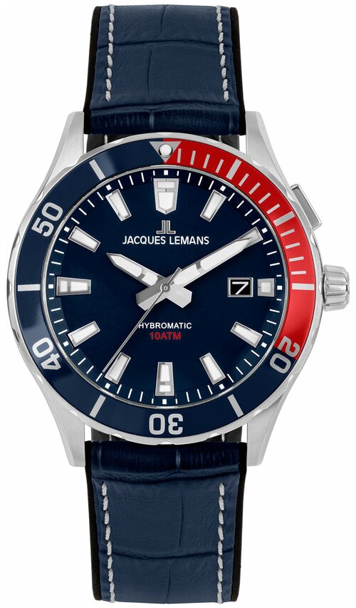 Наручные часы JACQUES LEMANS Jacques Lemans 1-2131B, синий, серебряный