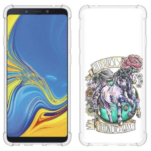 чехол задняя панель накладка бампер mypads рисунок коней в цветах для samsung galaxy a9 2018 sm a920f samsung galaxy a9s противоударный Чехол задняя-панель-накладка-бампер MyPads рисунок коней в цветах для Samsung Galaxy A9 (2018) SM-A920F/Samsung Galaxy A9s противоударный