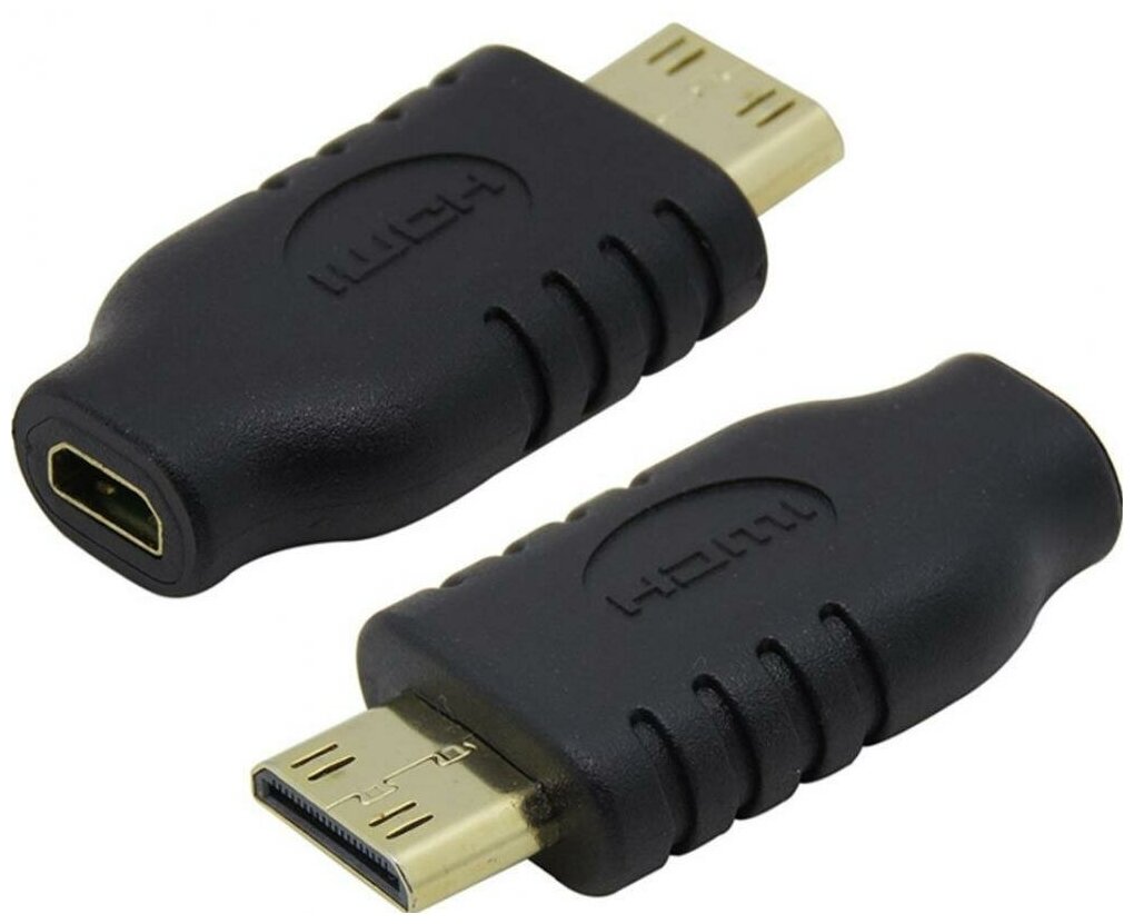 Адаптер-переходник GSMIN HP21 Mini HDMI (M) - Micro HDMI (F) (Черный)