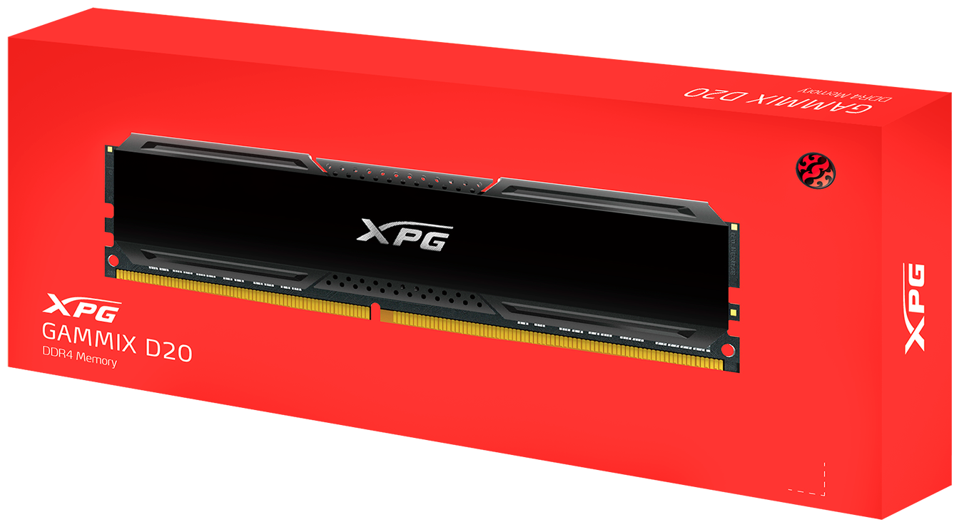 Память A-Data XPG GAMMIX D20 AX4U36008G18I-CBK20 8 ГБ DDR4 8 ГБx1 шт 3600 МГц 18-22-22