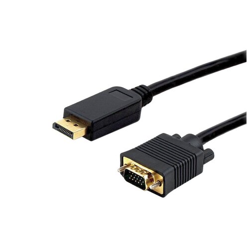 Кабель DisplayPort-VGA Cablexpert CCP-DPM-VGAM-6, 20М/15М, 1,8 м, черный кабель displayport vga 1 8м gembird ccp dpm vgam 6 круглый черный