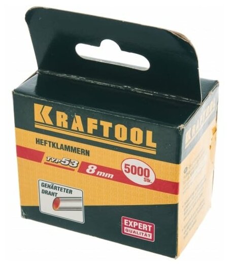 Скобы Kraftool 31670-08-5000 тип 53 для степлера, 8 мм - фотография № 2