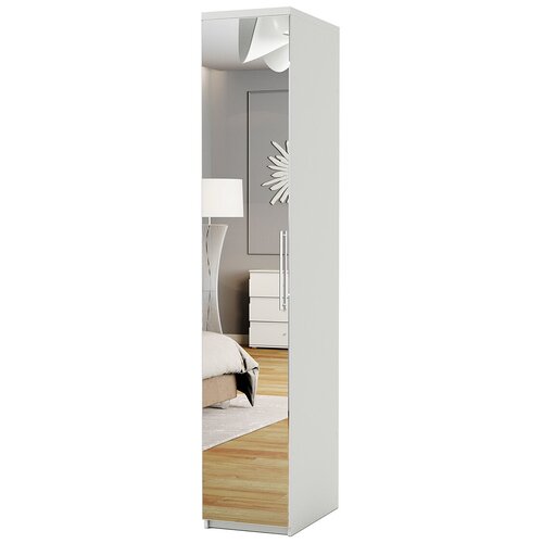 Шкаф для одежды Комфорт МШ-11 30х60 с зеркалом белый