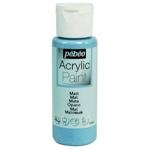 Краска акриловая Pebeo Acrylic Paint декоративная матовая (Серо-синий), 59 мл