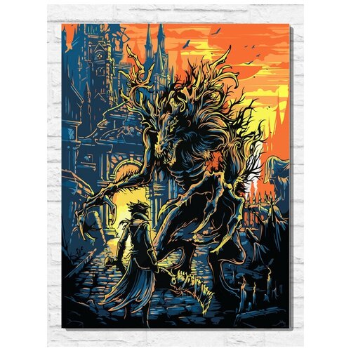 Картина по номерам на холсте игра Bloodborne - 9536 В 30x40