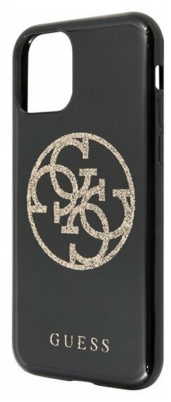 Чехол Guess 4G Circle Logo Hard TPU для iPhone 11 Pro Max, черный