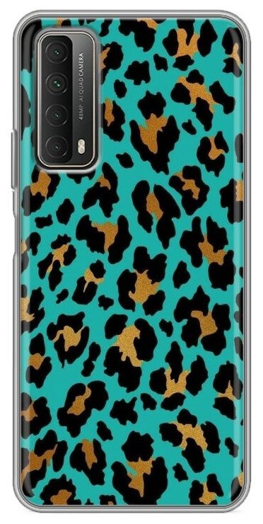 Дизайнерский силиконовый чехол для Хуавей П Смарт 2021 / Huawei P Smart (2021) Леопард узор