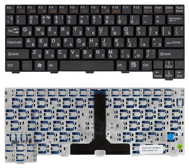 Клавиатура для ноутбука Fujitsu-Siemens K052131I1 черная 2800₽