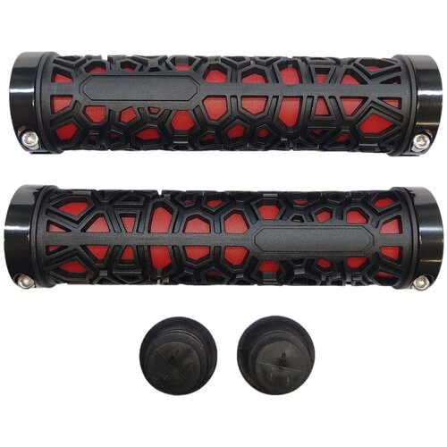 фото Грипсы stg bc-gr6502, lock-on 130 мм черный, красный х108421