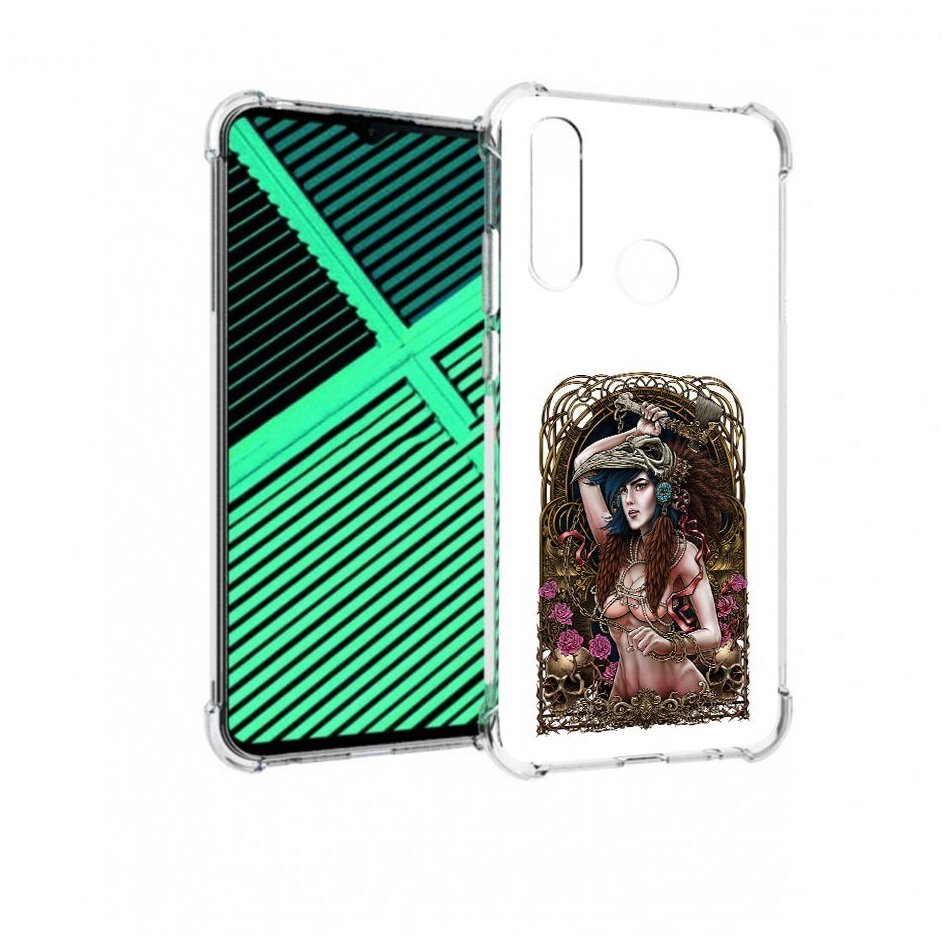Чехол задняя-панель-накладка-бампер MyPads красивая девушка рисунок для Motorola Moto G8 Power Lite противоударный