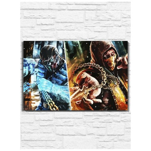Картина по номерам на холсте игра Mortal Kombat X (PS, Xbox, PC, Switch) - 9767 Г 30x40