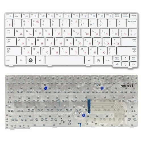 клавиатура для ноутбука samsung n102 n128 n140 n144 n145 n148 n150 ba59 02708c white Клавиатура для ноутбука Samsung N140 N150 N145 N144 N148 белая
