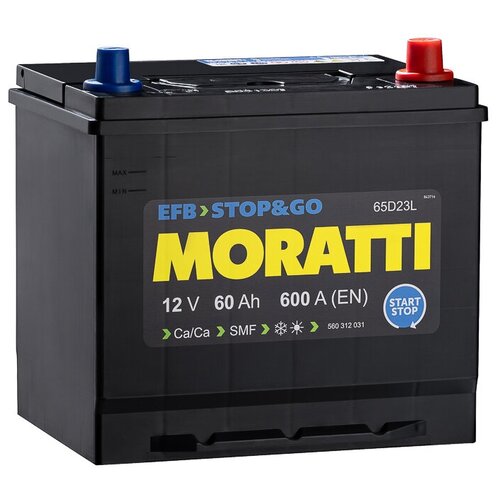 Автомобильный аккумулятор Moratti EFB 60 а/ч (0) (JIS) D23 (арт. 560312031 )