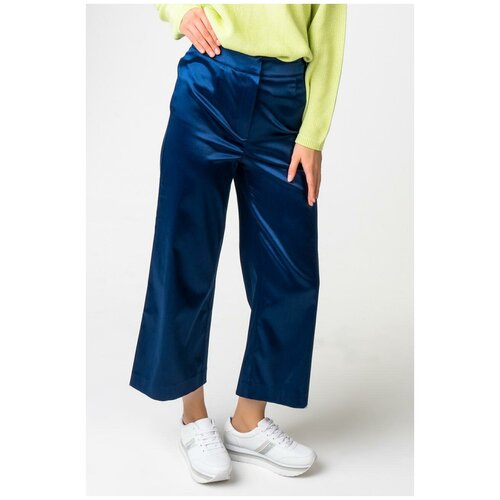 Атласные брюки-кюлоты Victoria Kuksina КЮ05-18/СИН Синий 46