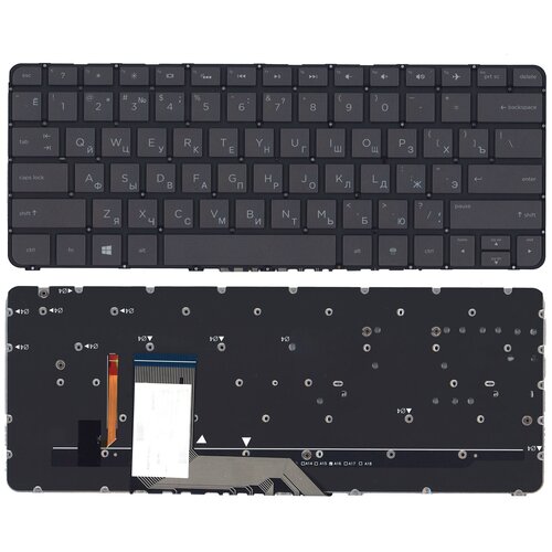 Клавиатура для ноутбука HP Spectre X360 13-4000 черная с подсветкой 3923₽