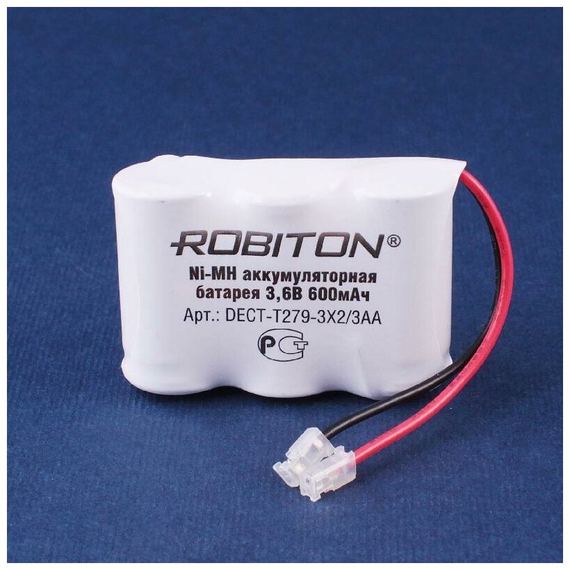 Аккумулятор ROBITON DECT-T279-3х2/3AA, 3.6 В, 600 мАч, NiMH