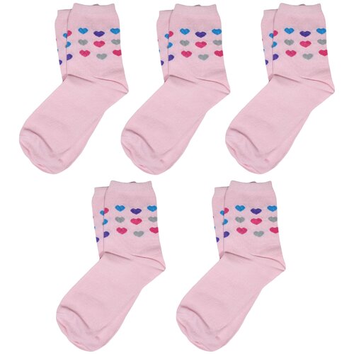 Носки ХОХ, 5 пар, размер 14-16, розовый
