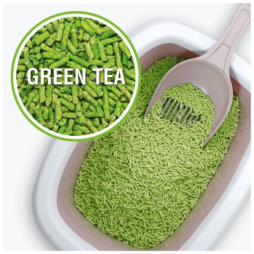 Наполнитель тофу Комок Green tea 5л - фотография № 9