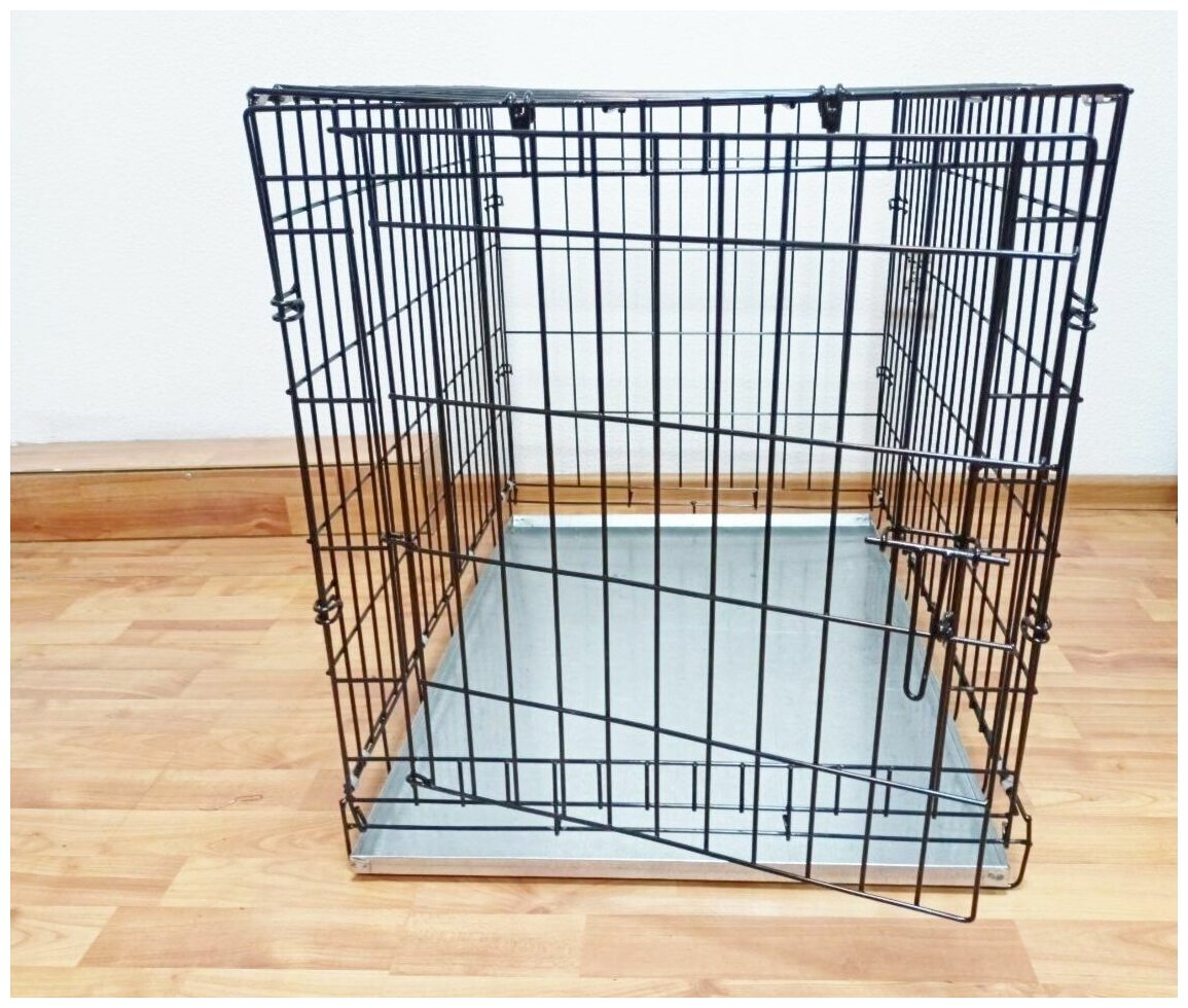 Клетка для собак №3 (однодверная) Favdog, 77*62*59 см, черная - фотография № 4