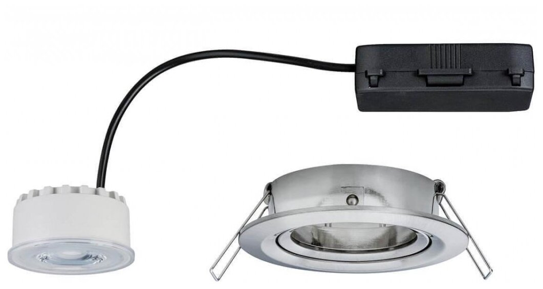 Светильник встраиваемый Paulmann Premium Reflector Coin 230V 6.8Вт 450Лм 2700К IP23 LED Железо тертое Диммируемый Набор 3 штуки 93947. - фотография № 7