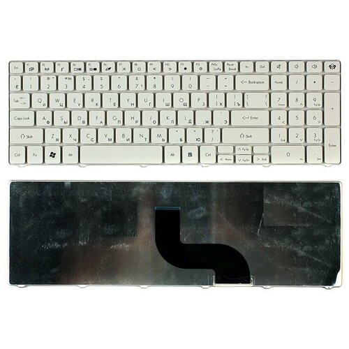 Клавиатура keyboard 24A33-RU для ноутбука Packard Bell EasyNote F4011 LM81 LM82 LM85 LM86 LM94 TM01 TM05 TM80 TM99 белая 928₽