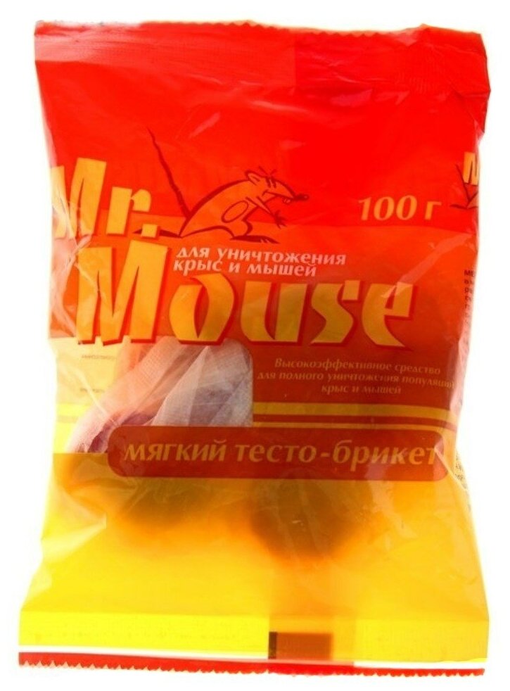 Родентицид Mr.Mouse М-969 тесто-брикет, 100 г