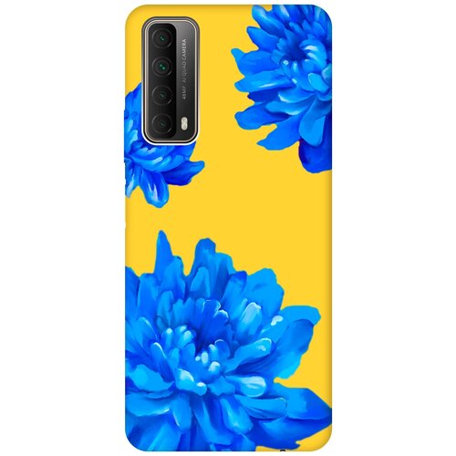 Силиконовый чехол на Huawei P Smart (2021), Хуавей П Смарт (2021) Silky Touch Premium с принтом Amazing Asters желтый силиконовый чехол на huawei p smart 2021 хуавей п смарт 2021 silky touch premium с принтом heartbreaker розовый